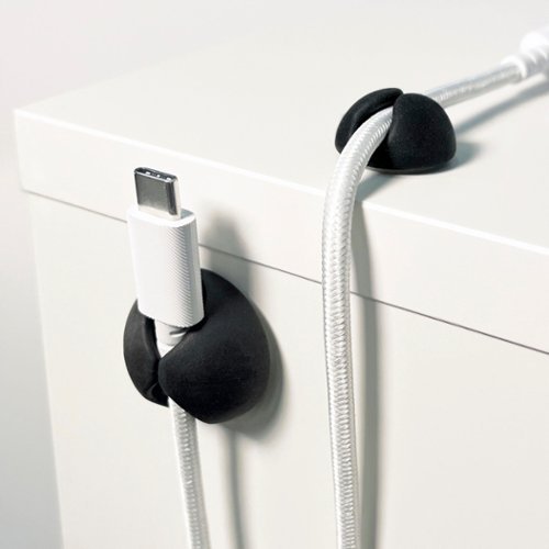 Wrap-It Storage Cable Clips - Black WORLDWIDE DELIVERY