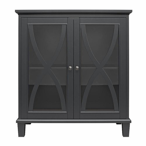 

Ameriwood Home Celeste Accent Cabinet with Glass Doors - Black