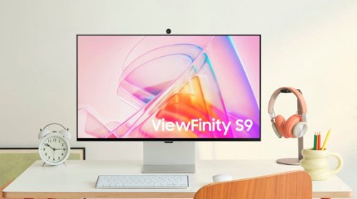 Samsung - Monitor inteligente ViewFinity S9 5K IPS de 27 con pantalla mate, Thunderbolt 4 y cámara SlimFit. - Plata