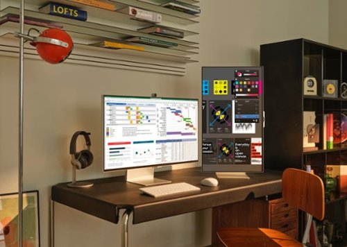 Samsung - Monitor inteligente ViewFinity S9 5K IPS de 27 con pantalla mate, Thunderbolt 4 y cámara SlimFit. - Plata