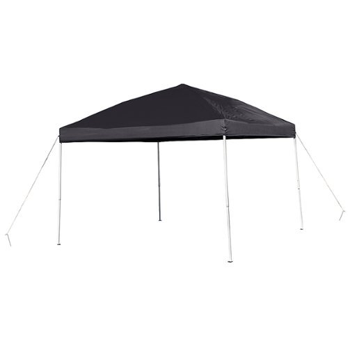 Alamont Home - Harris 10'x10' Weather Resistant Easy Up Event Straight Leg Instant Canopy Tent - Black
