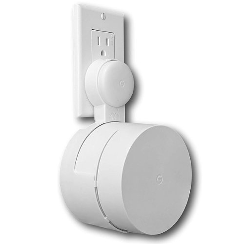 Mount Genie - Round Plug Outlet Mount for Google WiFi AC1200 (1-Pack) - White