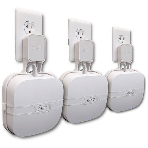 Mount Genie - The Easy Outlet Mount For eero Pro 6 and eero Pro 6E (3-pack) - White