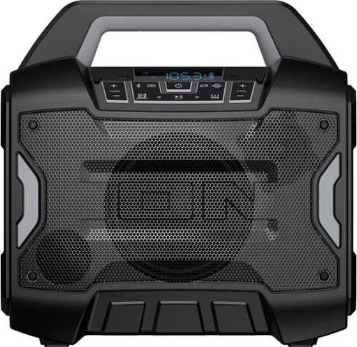 ION Audio - Sport Boom 60W Portable Bluetooth Battery Powered All-Weather Speaker with Multi-Colored Lights - Black