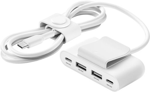 Belkin BOOST↑CHARGE 4-Port USB Power Extender for Apple iPhone, iPad, Samsung Galaxy - Compatible with USB-C & USB-A Cable - White GLOBAL SHIPPING