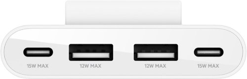 Belkin BOOST↑CHARGE 4-Port USB Power Extender for Apple iPhone, iPad, Samsung Galaxy - Compatible with USB-C & USB-A Cable - White HOW TO BUY