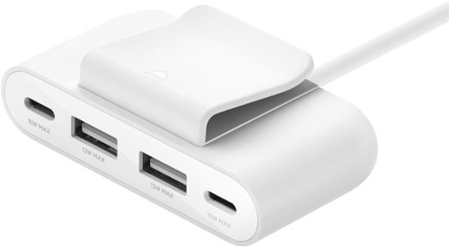 Belkin BOOST↑CHARGE 4-Port USB Power Extender for Apple iPhone, iPad, Samsung Galaxy - Compatible with USB-C & USB-A Cable - White WORLDWIDE DELIVERY