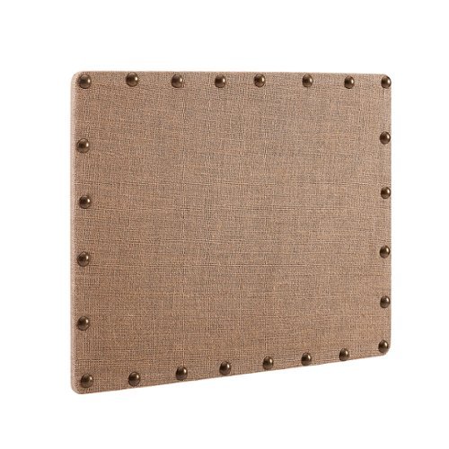 

Linon Home Décor - Reis Small Burlap Nailhead Bulletin Board - Natural