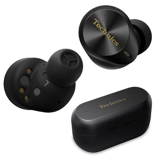 Technics Premium HiFi True Wireless Earbuds with Noise Cancelling, 3 Device Multipoint Connectivity, Wireless Charging - Black WORLDWIDE DELIVERY