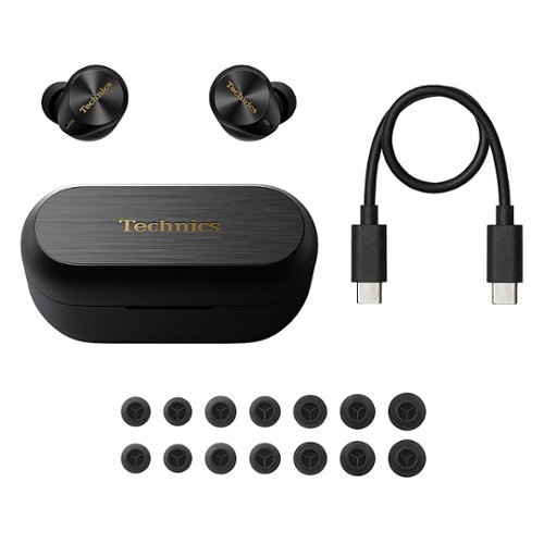 Technics Premium HiFi True Wireless Earbuds with Noise Cancelling, 3 Device Multipoint Connectivity, Wireless Charging - Black GLOBAL SHIPPING