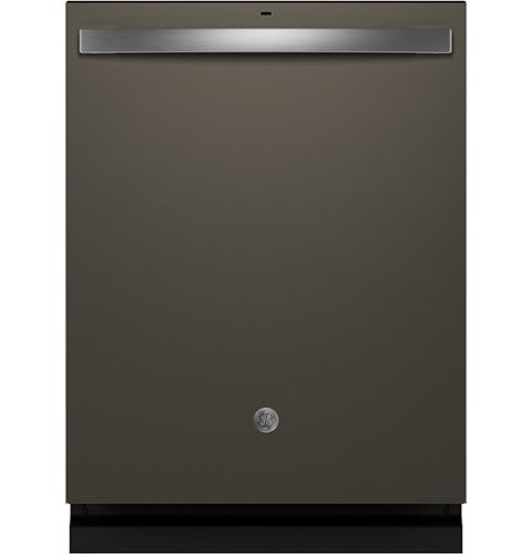 GE - Top Control Dishwasher with Stainless Steel Interior and Sanitize Cycle - Slate