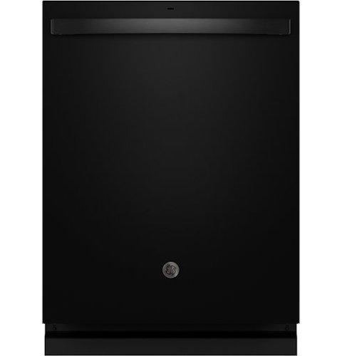 GE - Top Control Dishwasher with Stainless Steel Interior and Sanitize Cycle - Black