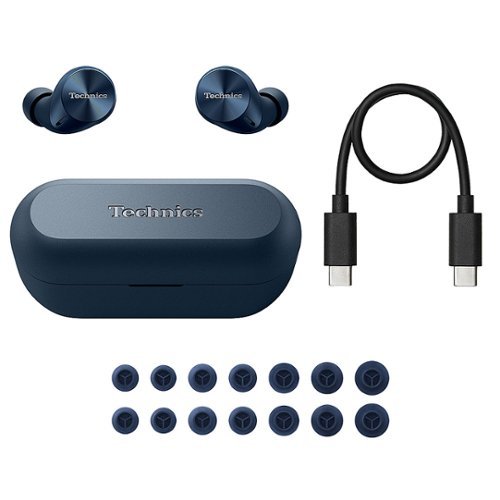 Technics HiFi True Wireless Earbuds with Noise Cancelling and 3 Device Multipoint Connectivity with Wireless Charging - Midnight Blue WORLDWIDE DELIVERY