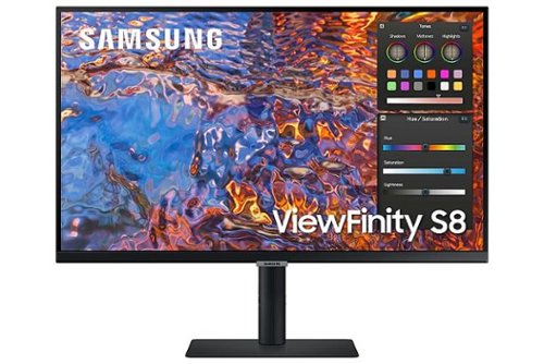 Samsung - ViewFinity S80PB 32" 4K UHD IPS DCI-P3 Matte Display Monitor with HDR 400 (USB-C, DisplayPort, HDMI, LAN, USB 3.0) - Black