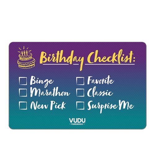 Vudu - $25 Gift Card Happy Birthday theme [Digital]