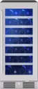 Front. Zephyr - Presrv 15 in. 3.4 Cu. Ft. 27-Bottle Wine Cooler with PreciseTemp - Stainless Steel + Glass.