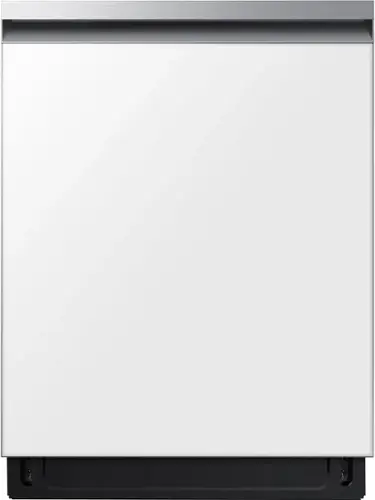 Front. Samsung - Bespoke AutoRelease Dry Smart Built-In Stainless Steel Tub Dishwasher with 3rd Rack, StormWash, 46 dBA - White Glass.