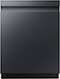 Samsung - 24" AutoRelease Dry Smart Built-In Stainless Steel Tub Dishwasher with 3rd Rack, StormWash, 46 dBA - Fingerprint Resistant Matte Black-Front_Standard