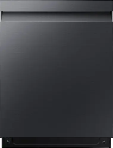 Front. Samsung - AutoRelease Dry Smart Built-In Stainless Steel Tub Dishwasher with 3rd Rack, StormWash, 46 dBA - Fingerprint Resistant Matte Black.