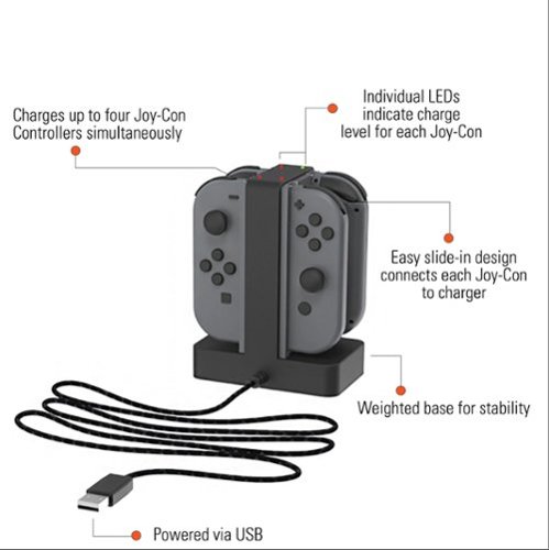 PowerA Joy-Con Charging Dock - Black WORLDWIDE DELIVERY