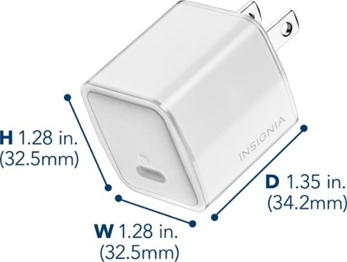 Insignia™ 30W USB-C Compact Wall Charger Bundle with 6’ USB-C to C cable for Smartphones, Tablets and More - White BUY IN QATAR