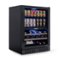 NewAir - 24" 24 Bottle & 100 Can Wine and Bever Refrigerator with Splitshelf Adjustable Racks - Black-Front_Standard