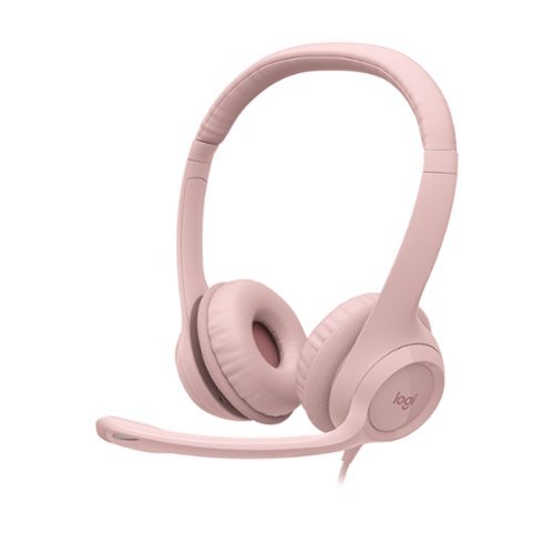 Logitech - H390 Wired USB On-Ear Stereo Headphones - Rose