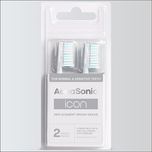 AquaSonic Icon Replacement BrushHeads-2Pk - white WHERE TO BUY