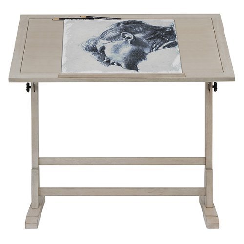 42" X 30" Angle Vintage Solid Wood Drawing/Drafting Table: Adjustable, Pencil Groove - Studio Designs Home