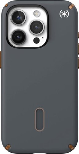 Speck - Presidio2 Pro ClickLock Case with Magsafe for Apple iPhone 15 Pro - Charcoal/Cool Bronze