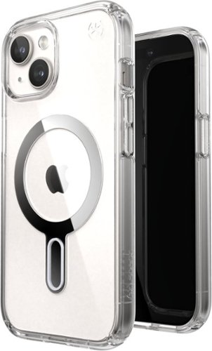 Speck Presidio Perfect-Clear ClickLock Case with MagSafe for Apple iPhone 16e/15/14/13 - Clear/Chrome WORLDWIDE DELIVERY