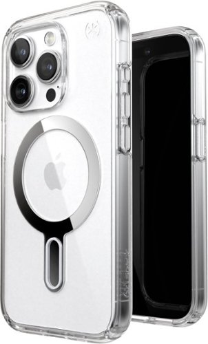 Speck Presidio Perfect-Clear ClickLock Case with MagSafe for Apple iPhone 15 Pro - Clear/Chrome WORLDWIDE DELIVERY