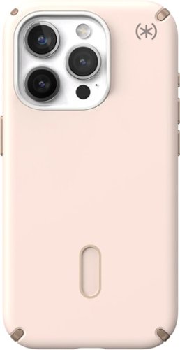 Speck - Presidio2 Pro ClickLock Case with Magsafe for Apple iPhone 15 Pro - Bleached Bone/Heirloom Gold