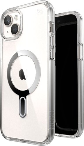 Speck Presidio Perfect-Clear ClickLock Case with MagSafe for Apple iPhone 15 Plus/14 Plus - Clear/Chrome WORLDWIDE DELIVERY