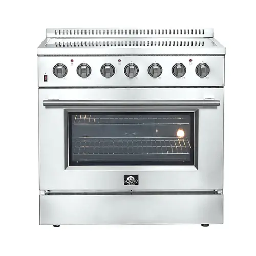 Front. Forno Appliances - Galiano Alta Qualita 5.36 Cu. Ft. Freestanding Electric Range with True Convection Oven - Stainless Steel.