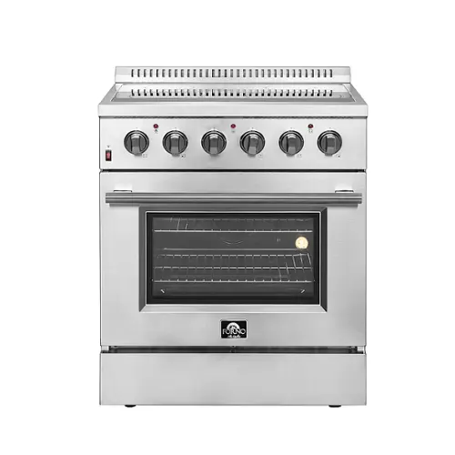 Front. Forno Appliances - Galiano Alta Qualita 4.32 Cu. Ft. Freestanding Electric Range with True Convection Oven - Stainless Steel.
