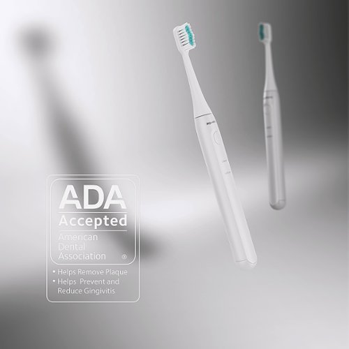 AquaSonic Icon - Ultra-Slim Electric Toothbrush with Travel Case, Magnetic Holder, Battery Operated - white BUY ONLINE