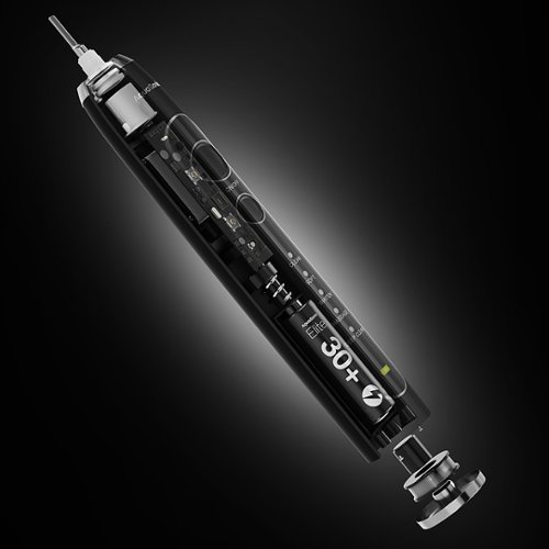 AquaSonic Elite Duo - Rechargeable Electric Toothbrush Set - 2 Brushes, 16 Brush Heads, Wireless, Travel Cases - White and Black HOW TO BUY