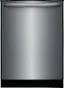 Front. Frigidaire - 24" Top Control Built-In Plastic Tub Dishwasher with MaxDry 52 dBA - Stainless Steel.
