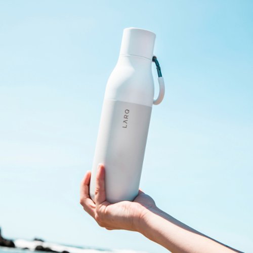 LARQ Bottle Flip Top 25 oz - Insulated Stainless Steel Water Bottle With Straw | For Sports, Gym, and Travel - Granite White WHERE TO BUY