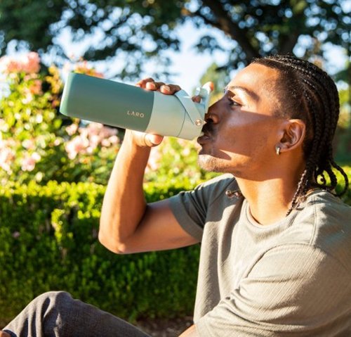 LARQ Bottle Swig Top 23oz - Insulated Stainless Steel Water Bottle With Built-In Soft Handle | For Sports, Gym, and Travel - Eucalyptus Green HOW TO BUY