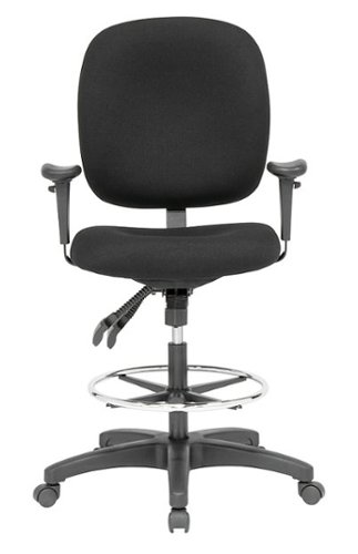 

Studio Designs - Winslow Drafting Chair with Foot Rest Ring, Adjustable Seat and Arms - Black