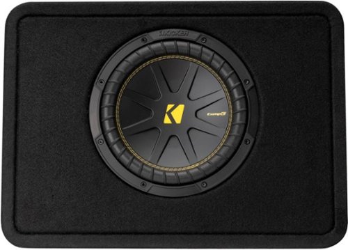KICKER - CompC 10" Single-Voice-Coil 4-Ohm Loaded Subwoofer Enclosure - Black