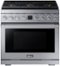 Dacor - Transitional 6.3 Cu. Ft. Freestanding Dual Fuel Four-Part Pure Convection Pro-Range with GreenClean and Steam Assist - Silver Stainless Steel-Front_Standard