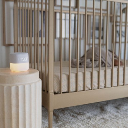 Fridababy 3-in-1 Sound Machine with When-To-Wake Clock and Nightlight - White GLOBAL SHIPPING