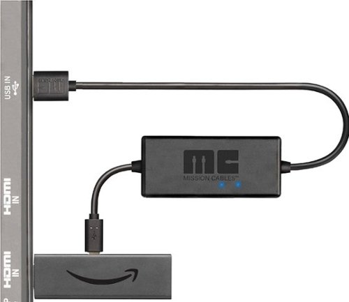 Amazon - Made for Amazon, USB Power Cable for Fire TV Stick (Eliminates the Need for AC Adapter) - Black