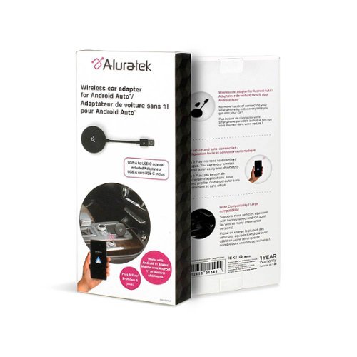Aluratek Wireless car adapter for Android Auto - Black WHERE TO BUY