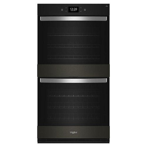 Whirlpool - 30" Smart Built-In Electric Convection Double Wall Oven with Air Fry - Black Stainless Steel