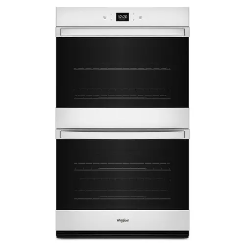 Front. Whirlpool - 30" Smart Built-In Electric Convection Double Wall Oven with Air Fry - White.