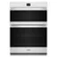 Front. Whirlpool - 27" Smart Built-In Electric Combination Wall Oven with Air Fry - White.